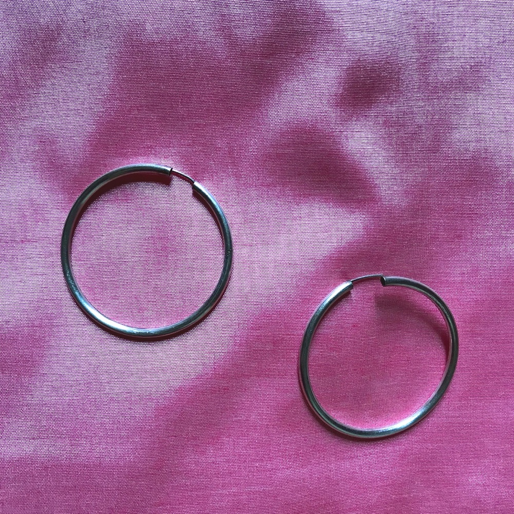 Silver hoop earrings